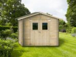 Alce Hobby 248×248 – Gartenhaus aus Holz – Mit Fenstern und Doppelflügeltür – 248x248x217 cm