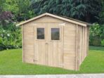Alce Hobby 248×248 – Gartenhaus aus Holz – Mit Fenstern und Doppelflügeltür – 248x248x217 cm – Image 2