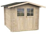 Alce Opera 215×180 – Gerätehaus aus Holz – Mit Fenstern und Doppelflügeltür – 215x180x207 cm – Image 4