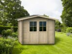 Alce Opera 215×250 – Gerätehaus aus Holz – Mit Fenstern und Doppelflügeltür – 215x250x207 cm – Image 2