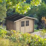 Alce Opera 300×250 – Gerätehaus aus Holz – Mit Fenstern und Doppelflügeltür – 300x250x219 cm