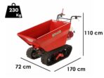 Benassi M503DH – Raupendumper – Hydraulischer Kippmuldenaufsatz – Tragfähigkeit 550 kg