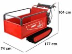 Blue Bird Carrier 500 – Ausziehbare Raupenschubkarre – Tragfähigkeit 500 Kg
