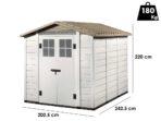 Garofalo Tuscany Evo 240 – Gerätehaus – Mit Fenstern und Doppeltür – 202,5 × 242,5 × 220 cm – Image 3