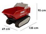 GeoTech-Pro TMD 400 H – Akku Mini Raupendumper 48V 15Ah – hydraulisches Kippen