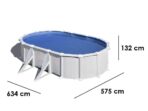 Gre Atlantis Oval 610x375x132cm – Stahlwandbecken