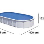 Gre Haiti Oval 730x375x132cm – Oberirdischer Stahlpool – mit unterirdischen Stäben