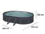 Gre Kea Ovale 610x375x120cm – Stahlwandpool