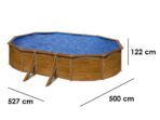 Gre Pacific Oval 500x300x120cm – oberirdischer Stahlpool