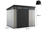 Keter Artisan grau – Gartenhaus – mit Doppeltüren – 277x218x226 cm