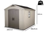 Keter Factor beige – Gartenhaus – mit Seitenfenster – 256.5×331.5×243 cm