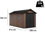 Keter Newton plus 7513/1375 – Gartenhaus – Mit Doppeltür und Fenstern – 230x413x246 cm – Image 3