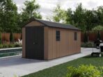Keter Newton plus 7515/1575 – Gartenhaus – Mit zweiflügeliger Tür und Fenstern – 230x476x246 cm