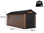 Keter Newton plus 7517/1775 – Gartenhaus – Mit Doppeltür und Fenstern – 230x539x246 cm – Image 3