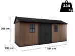 Keter Newton plus 7517/1775 – Gartenhaus – Mit Doppeltür und Fenstern – 230x539x246 cm – Image 4