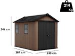 Keter Newton plus 759/975 – Gartenhaus – Mit zweiflügeliger Tür und Fenstern – 230x287x246 cm – Image 3