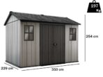 Keter Oakland 1175 – Gartenhaus – mit Seitenfenstern – 350x229x254 cm