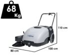 Nilfisk SW750 – Selbstfahrende Kehrmaschine mit Kehrgutbehälter 12V – 46Ah